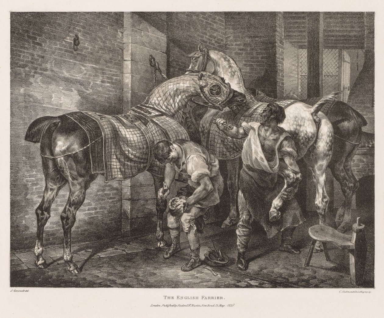 Various Subjects Drawn from Life and on Stone: The English Farrier by Theodore Gericault