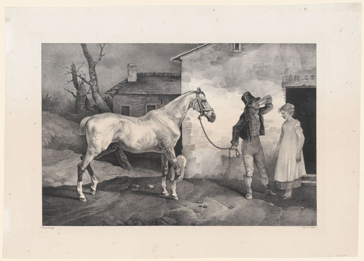An Old Horse at the Door of an Inn by Theodore Gericault