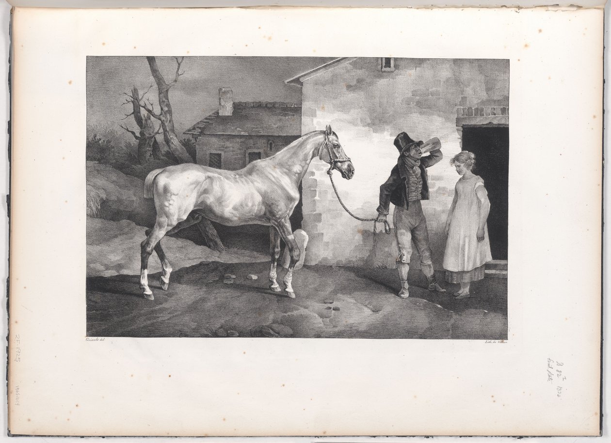 An Old Horse at the Door of an Inn by Theodore Gericault