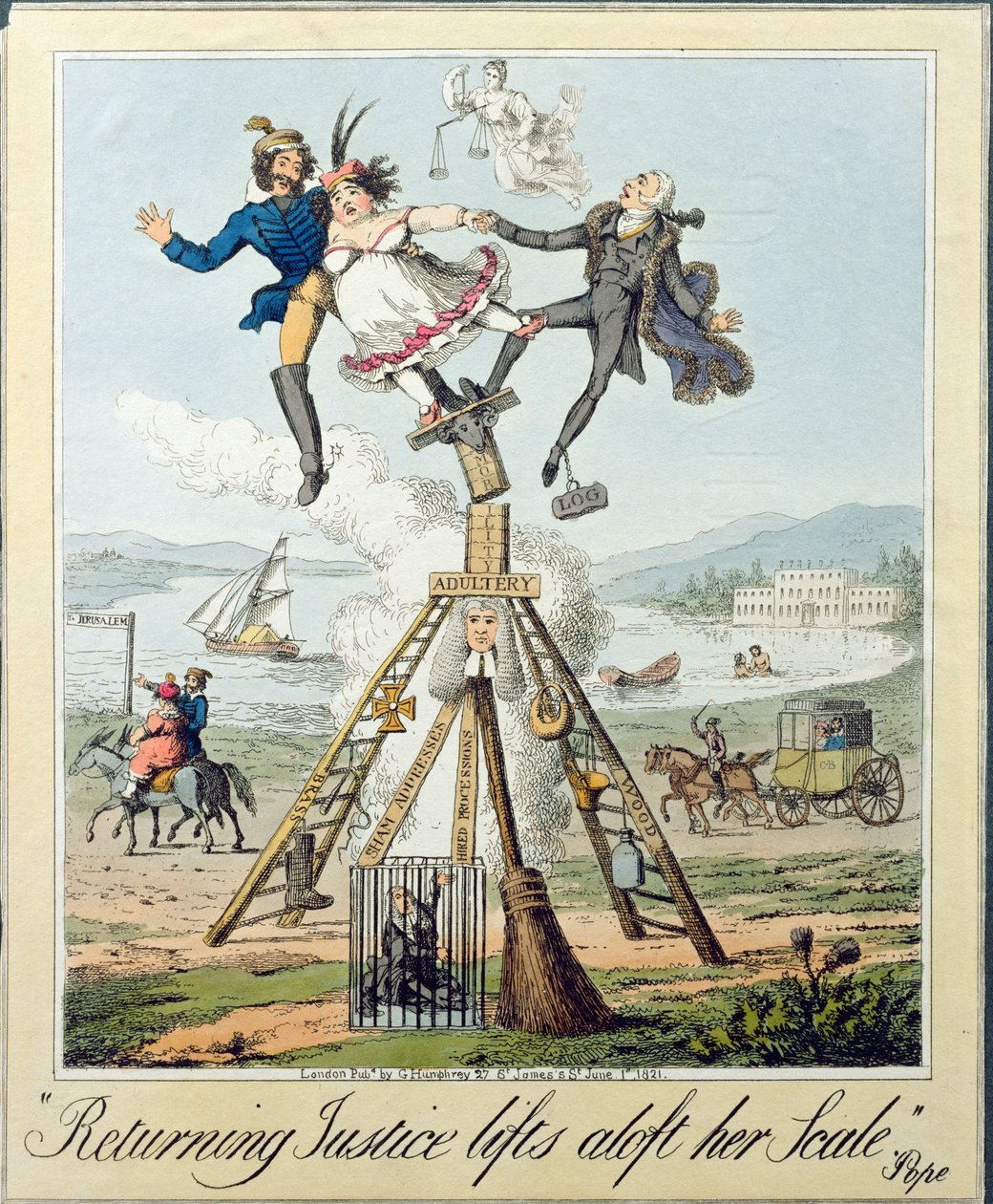 Returning Justice Lifts Aloft Her Scale by Theodore Lane