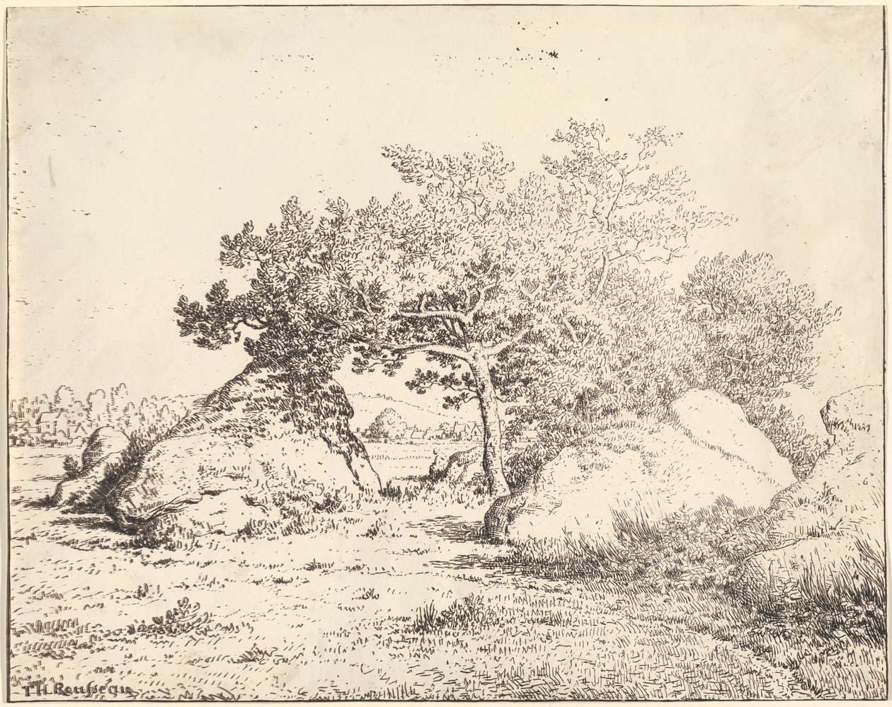 The Cherry Tree of the Plante a Biau by Theodore Rousseau