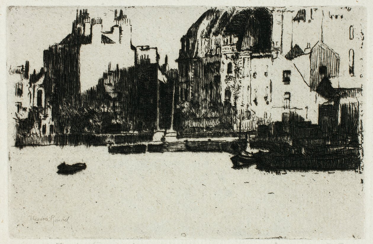 Chelsea Palaces (Black and White Version) by Theodore Roussel