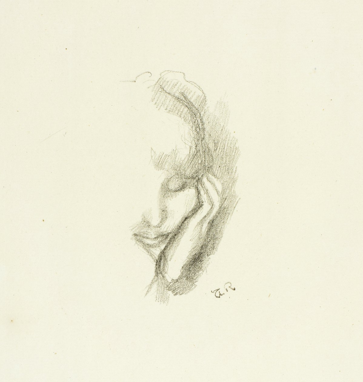 Head of a Woman Leaning on Her Hand by Theodore Roussel