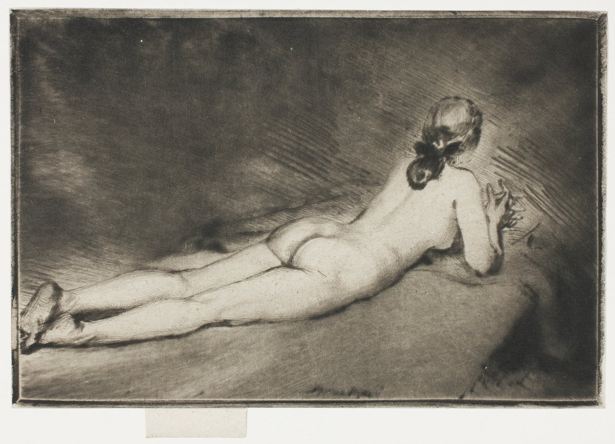 Liegende nackte Figur von Theodore Roussel: Kunstdruck