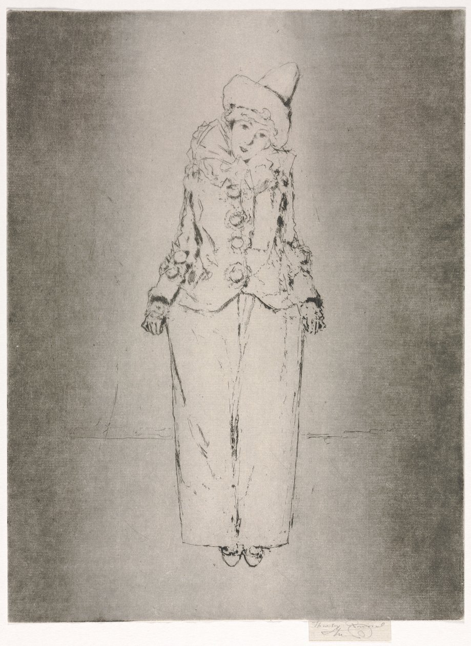 Pierrot en Pied, Portrait of Lady A. C. by Theodore Roussel