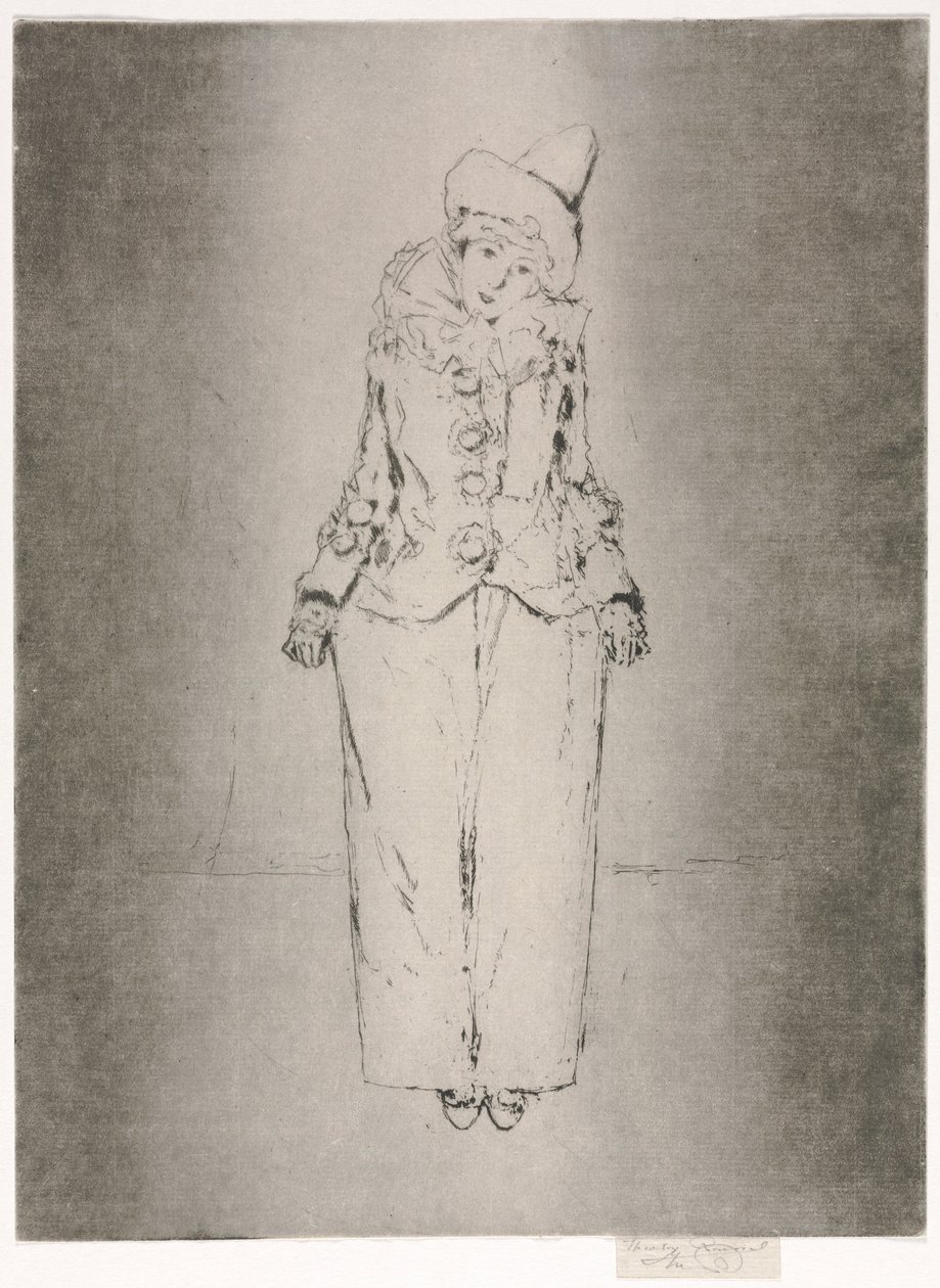 Pierrot en Pied, Portrait of Lady A. C. by Theodore Roussel