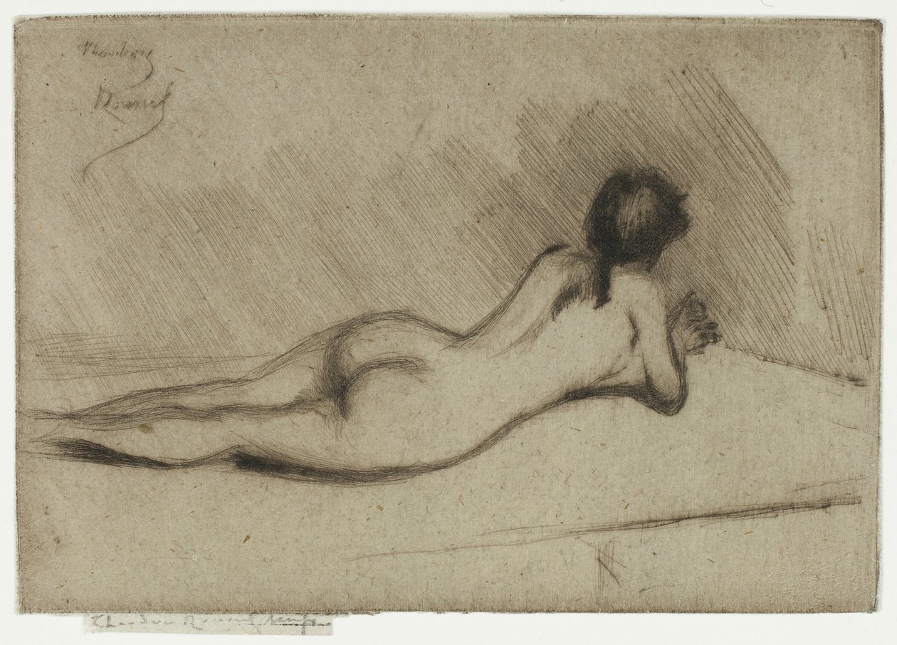 Study from the Nude of a Girl Lying Down by Theodore Roussel