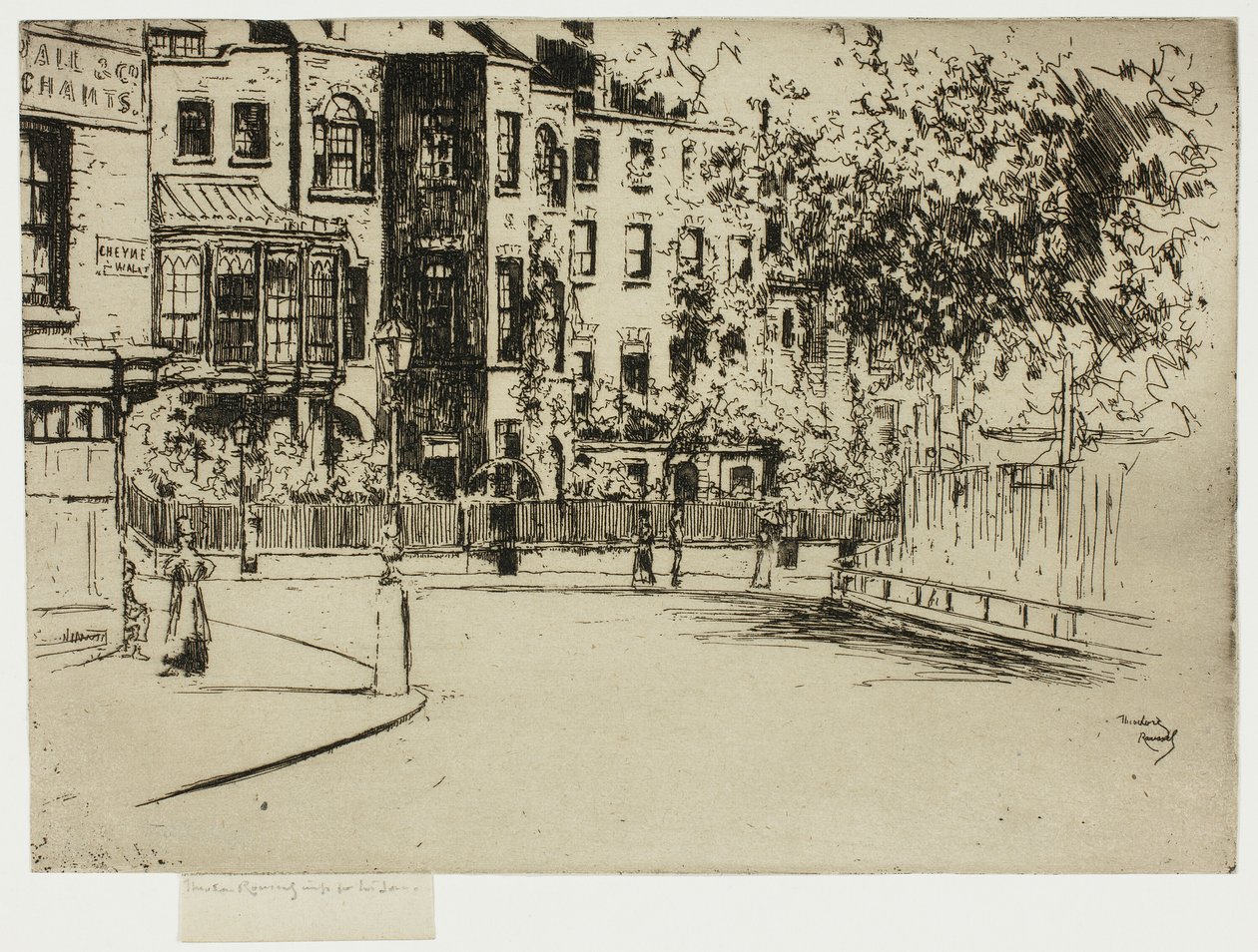 The Corner of Cheyne Walk, Chelsea by Theodore Roussel