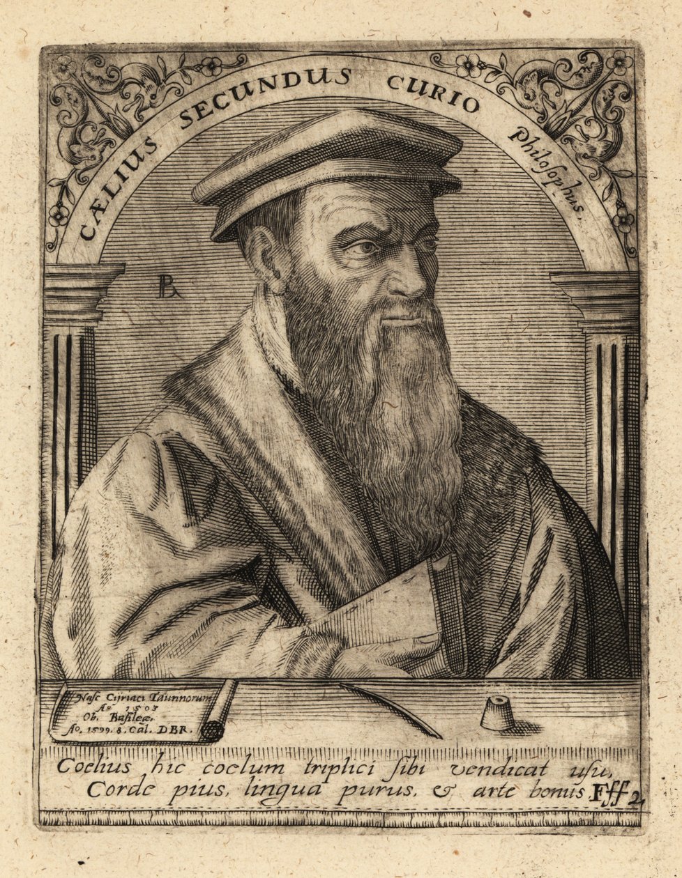 Celio Secondo Curione, Italian humanist by Theodore de Bry