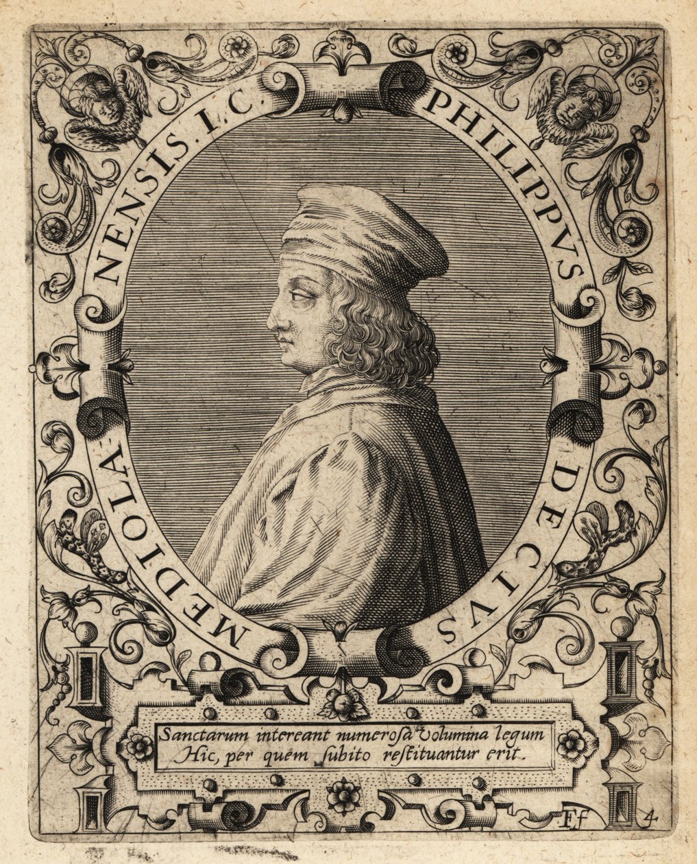 Filippo Decio by Theodore de Bry