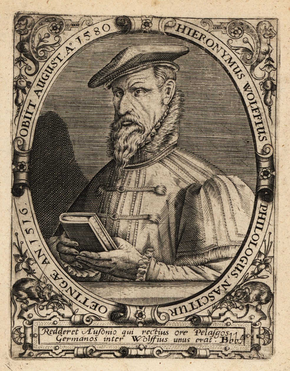 Hieronymus Wolf, German historian by Theodore de Bry