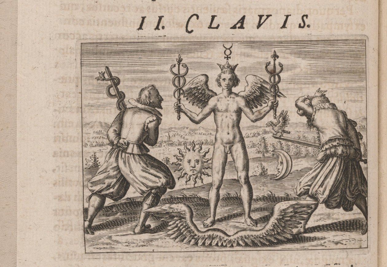 Illustration for Tripvs avrevs, hoc est, Tres tractatvs chymici selectissimi by Theodore de Bry