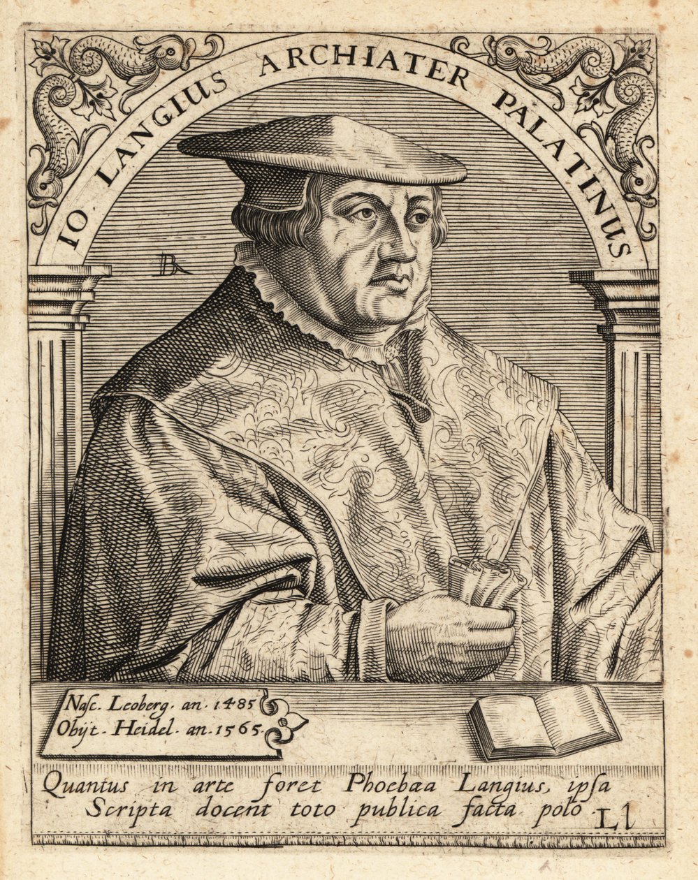 Johannes Lange, German physician and surgeon by Theodore de Bry
