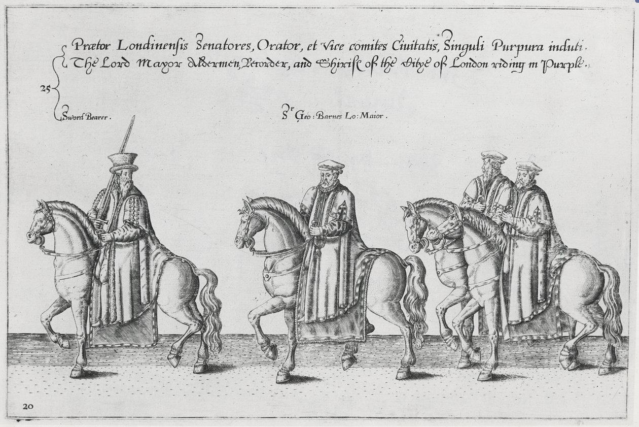 Lord Mayor and Aldermen in the Funeral Cortege of Sir Philip Sidney on the Way to St. Paul