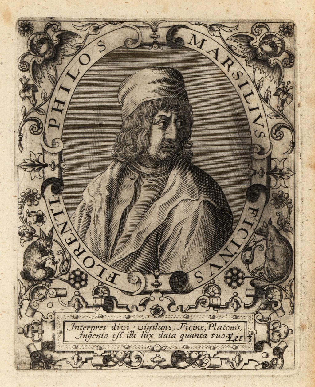 Marsilio Ficino, Italian scholar by Theodore de Bry