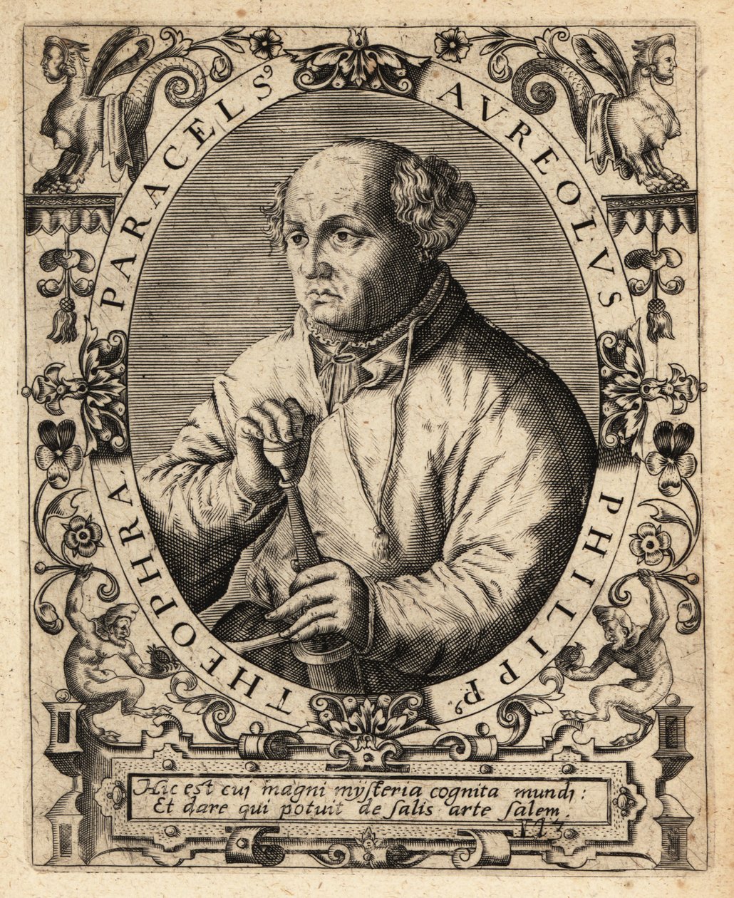 Paracelsus, Swiss physician, alchemist and astrologer by Theodore de Bry