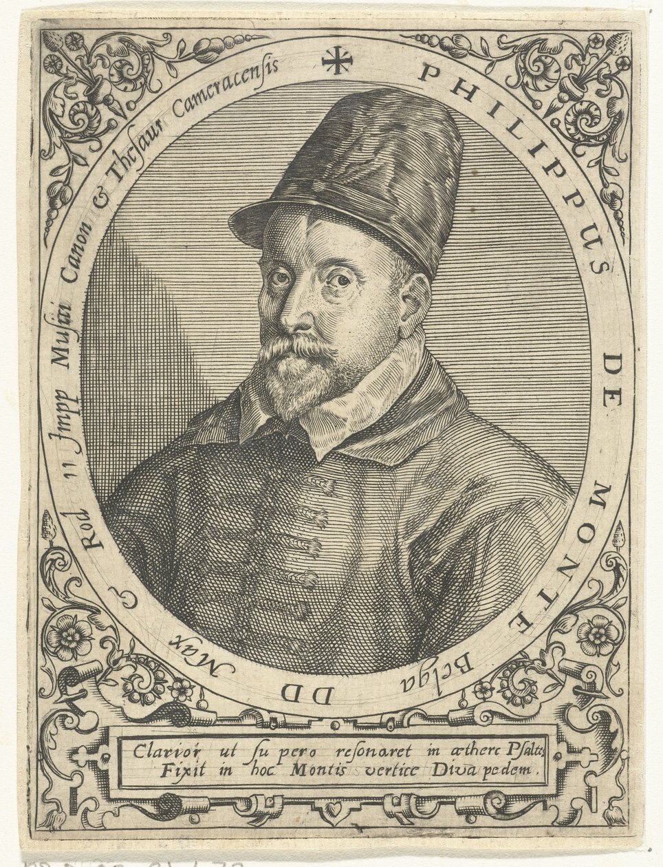 Portrait of the Composer Philippe de Monte (1521-1603) by Theodore de Bry