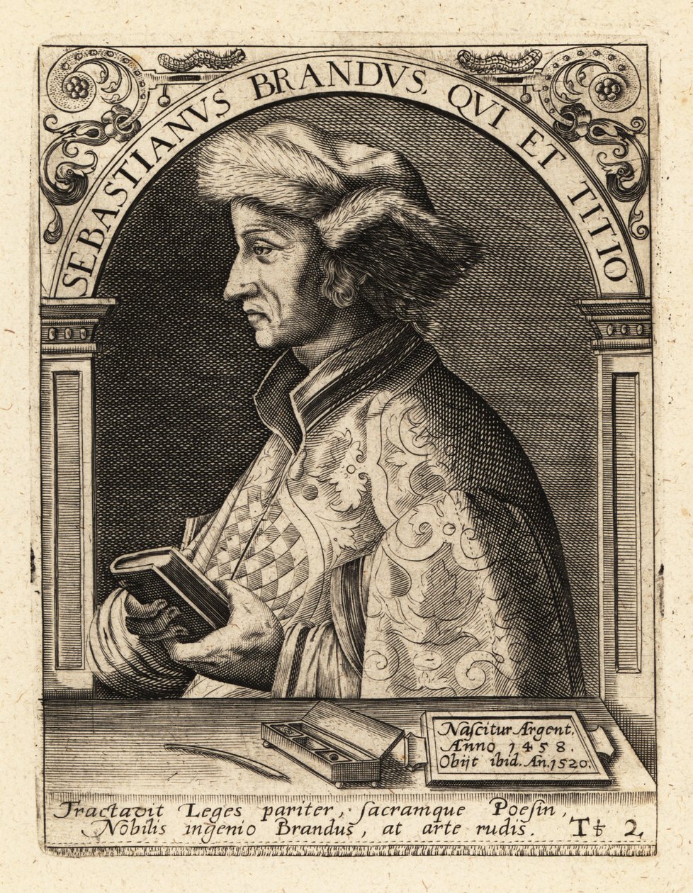 Sebastian Brant, German Humanist and Satirist by Theodore de Bry