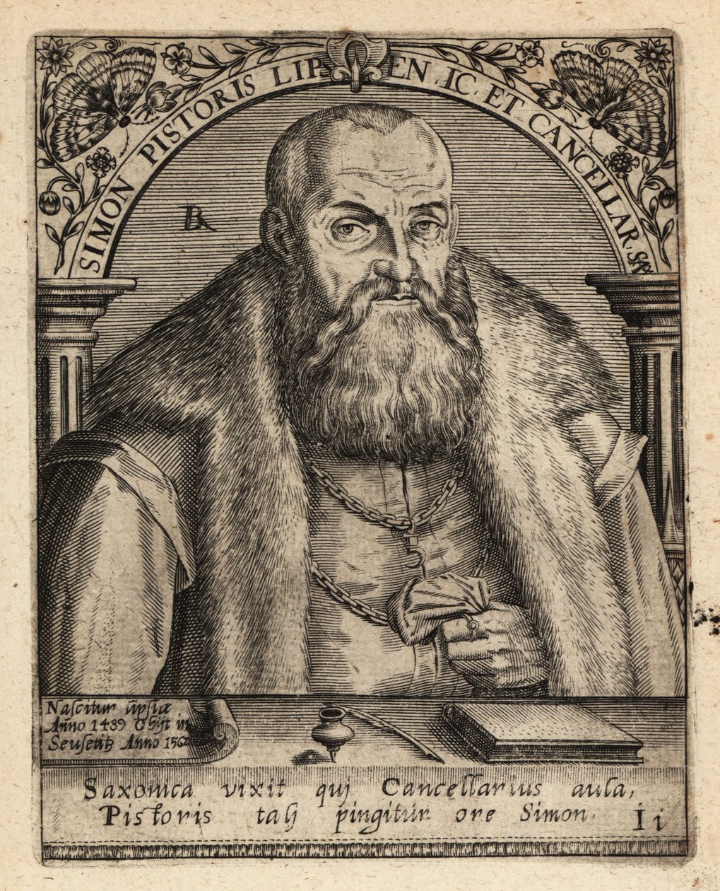 Simon Pistoris the Younger, German Jurist by Theodore de Bry