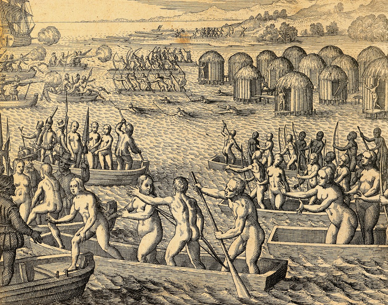South American Natives Attacking the Conquerors
