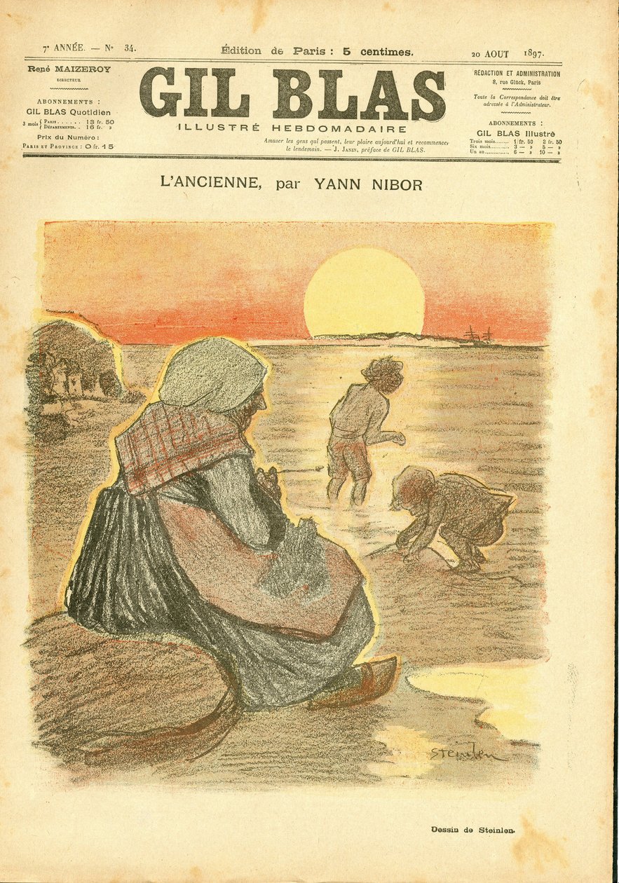 Cover of Gil Blas by Théophile Alexandre Steinlen