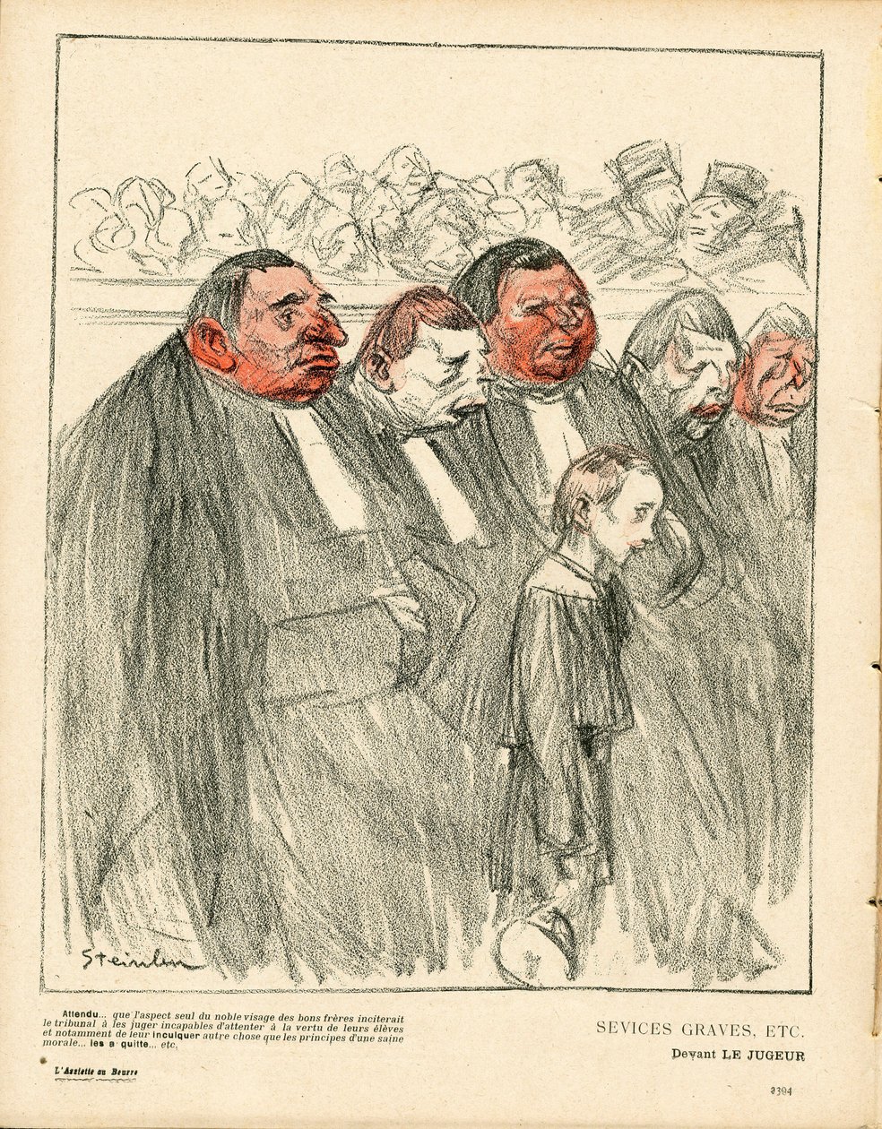 The Butter Plate, Number 357, Satirical in Colors by Théophile Alexandre Steinlen