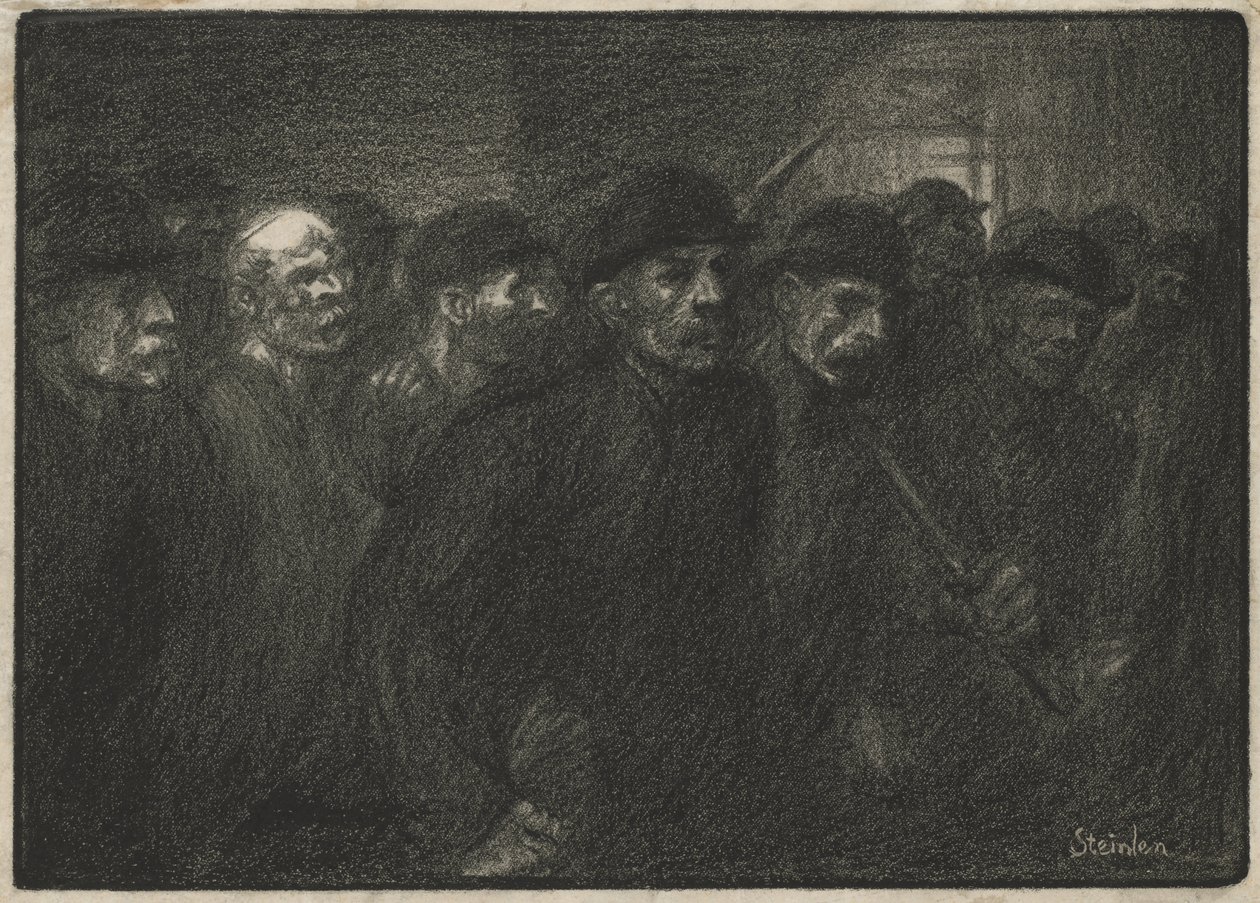Workers Leaving the Factory by Théophile Alexandre Steinlen