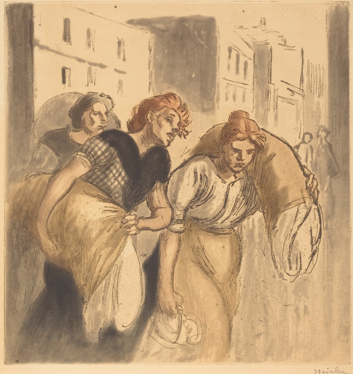 Return from the Wash House by Théophile Alexandre Steinlen