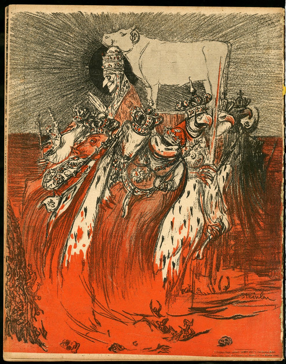 The Butter Plate, number 47, Satirical in Colours by Théophile Alexandre Steinlen