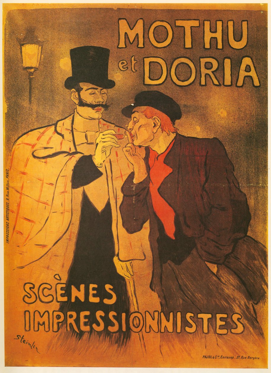 Mothu and Doria. Impressionist Scenes. France (litho) by Théophile Alexandre Steinlen