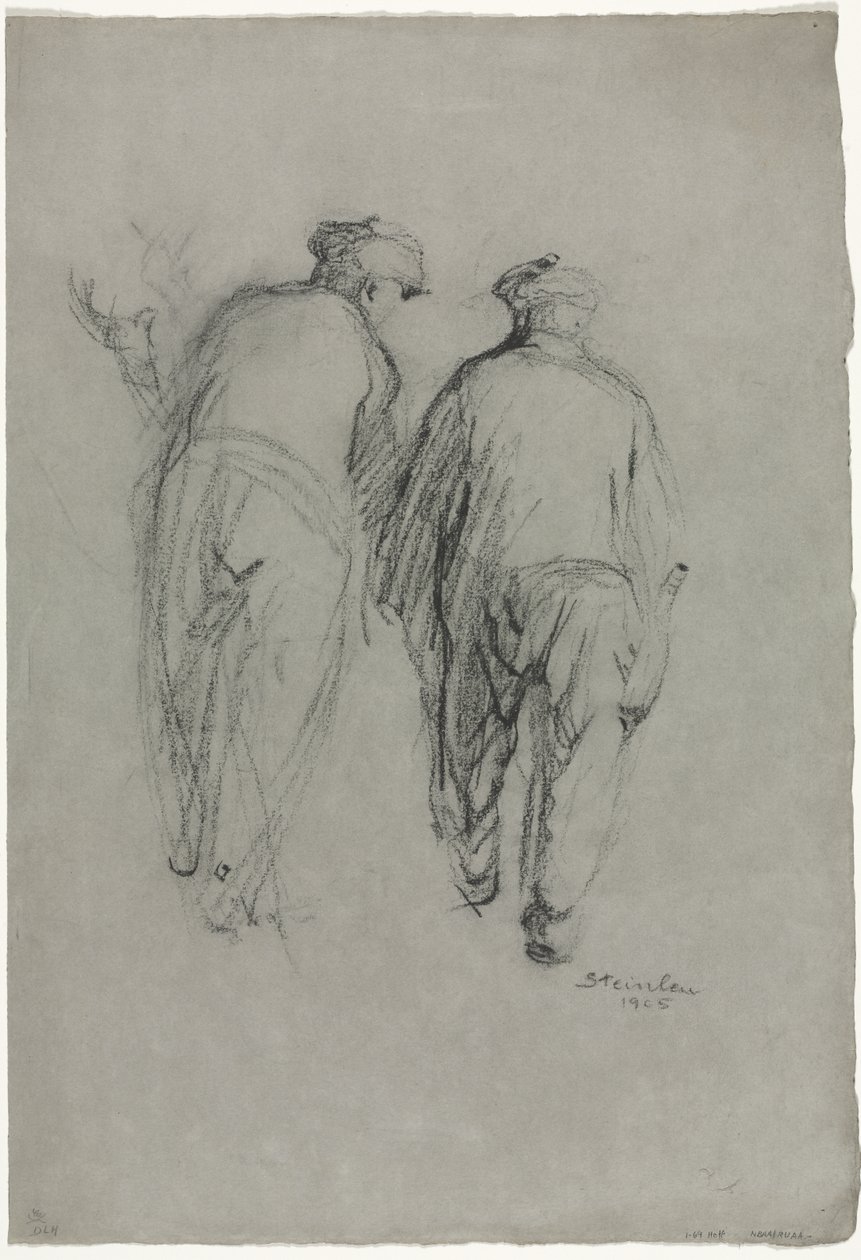 Two Men Working, Rear View by Théophile Alexandre Steinlen