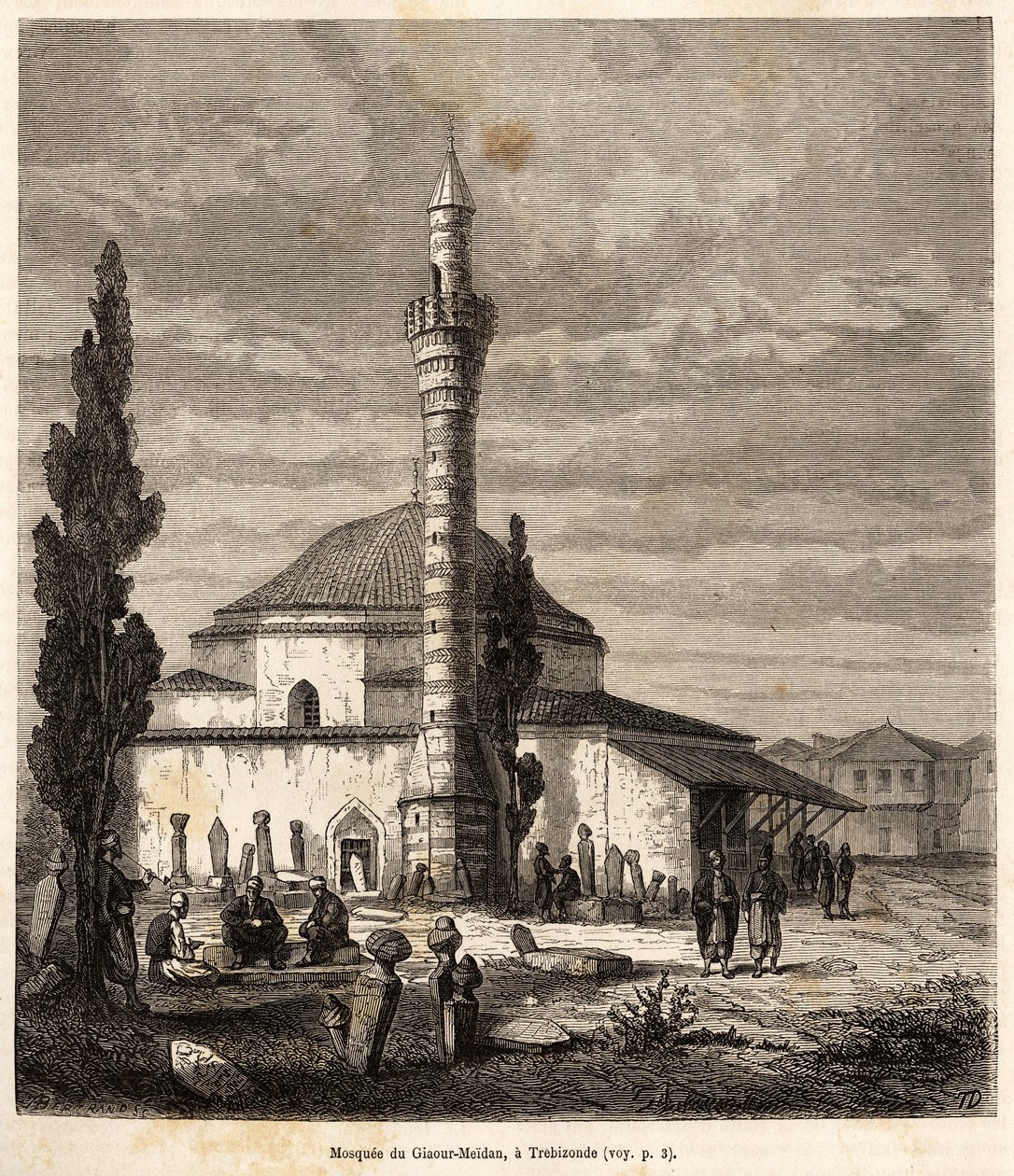 The Mosque of Giaour-Meidan in Trebizonde by Theophile Louis Deyrolle