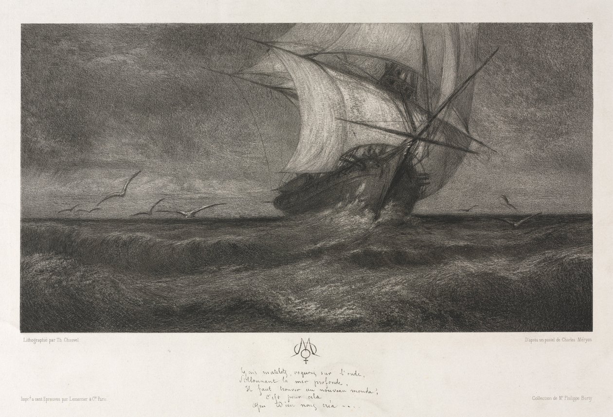 The Phantom Ship, or On the Waves, 1872 by Theophile Narcisse Chauvel