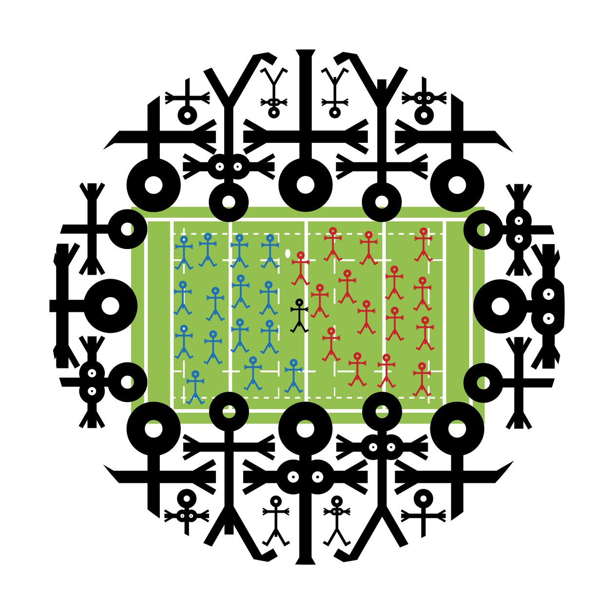 Crowd Icon Rugby, 2006 by Thisisnotme Thisisnotme
