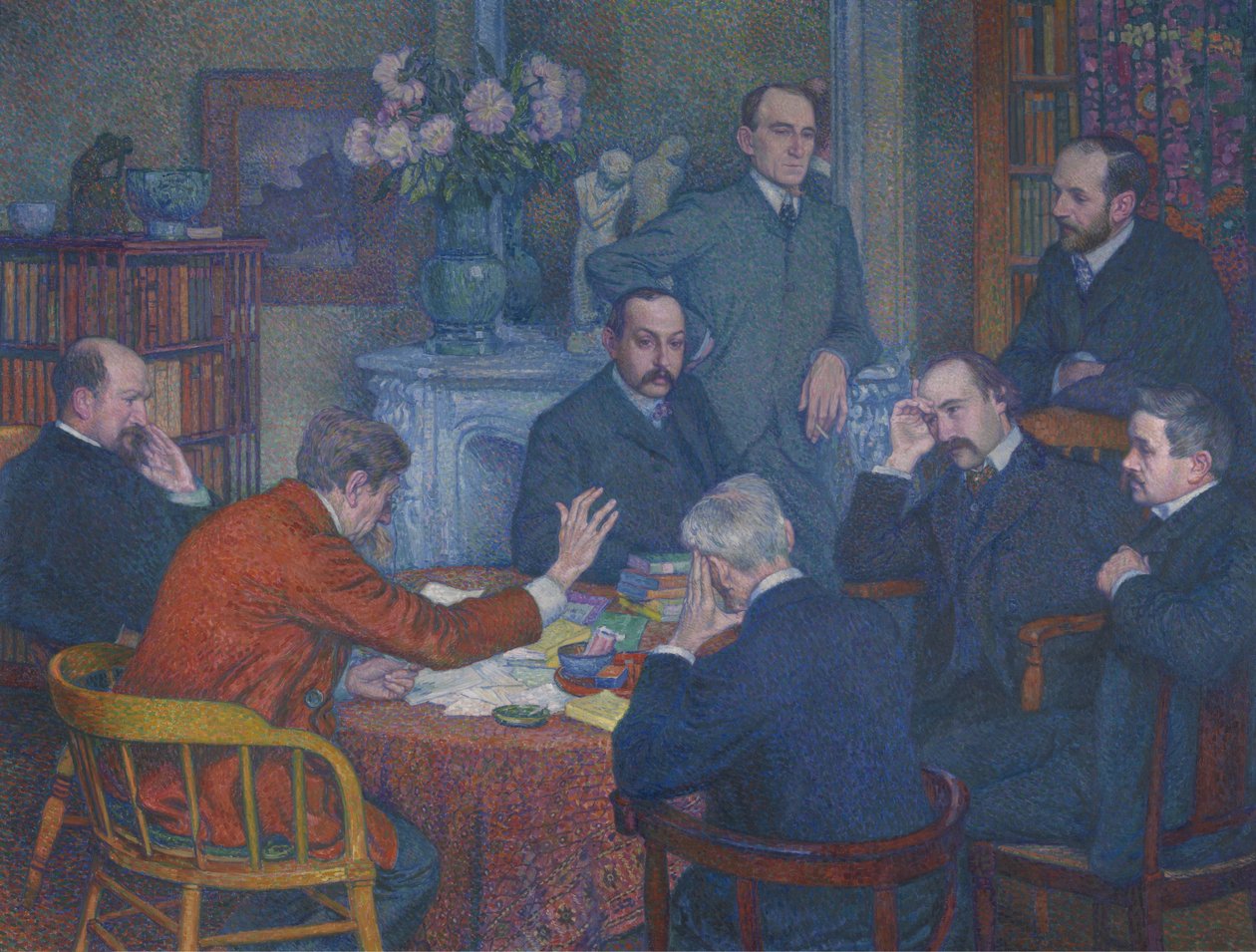 A Reading by Emile Verhaeren by Théo van Rysselberghe
