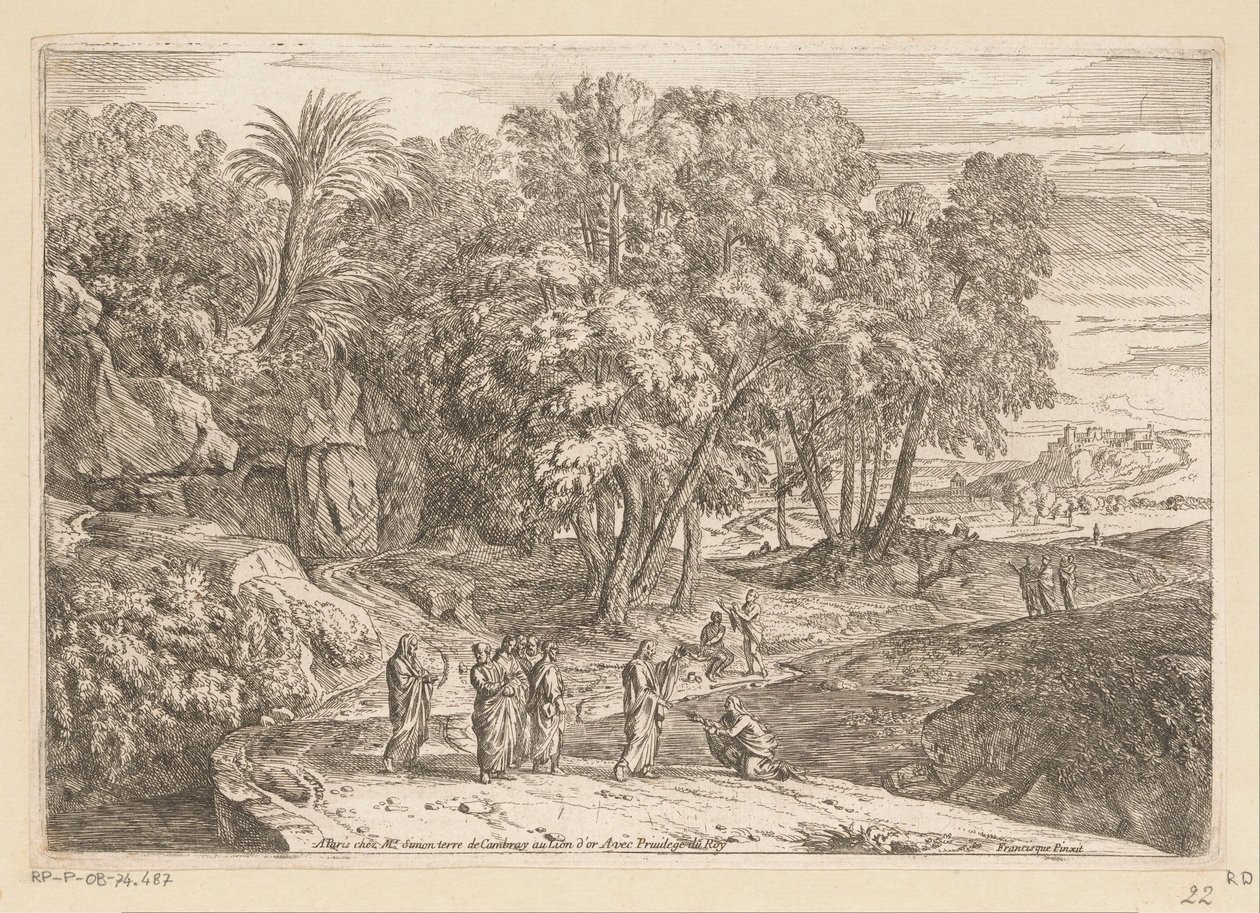Arcadian Landscape with Christ and the Canaanite Woman by Théodore