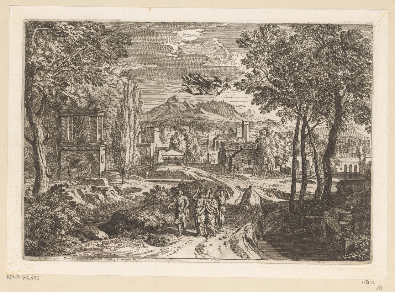 Arcadian Landscape with the Daughters of Cecrops (Suite de Paysages) by Théodore