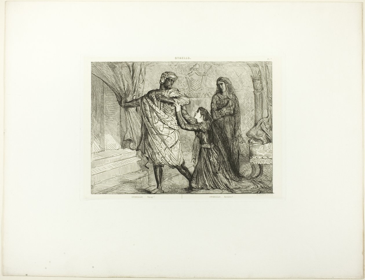 Away! (plate 7, act 3, scene 4 from Othello) by Théodore Chassériau