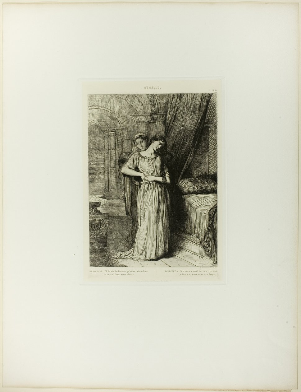 If I Do Die Before Thee (plate eight from Othello) by Théodore Chassériau