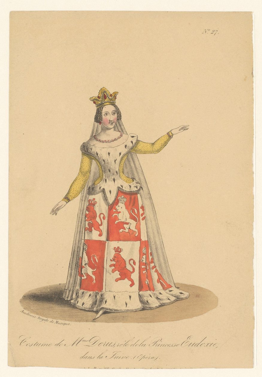 Julie Dorus-Gras as Princess Eudoxie in the Opera La Juive by Théodore Lejeune