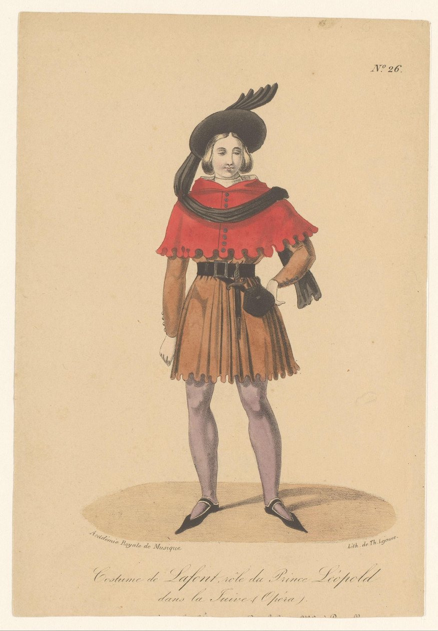 Marcelin Lafont as Prince Leopold in the Opera La Juive by Théodore Lejeune