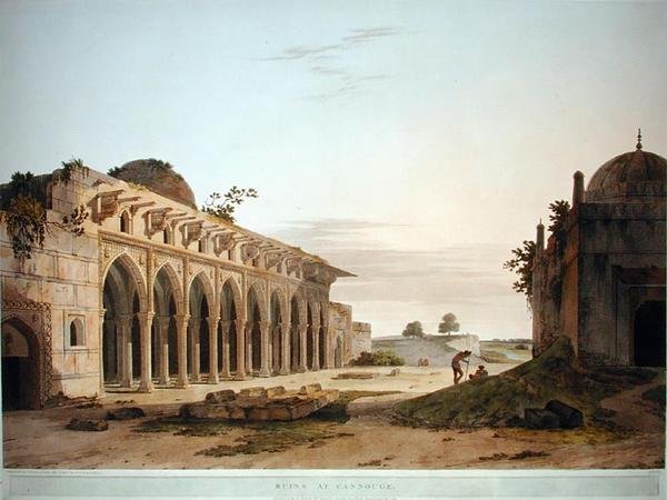 Ruins at Cannouge by Thomas und William Daniell