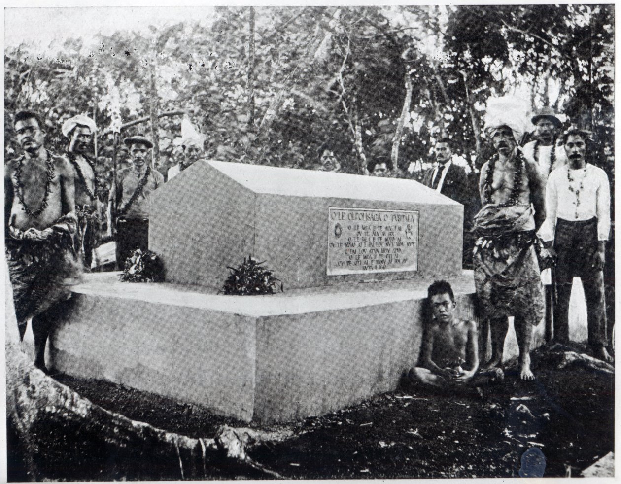The Tomb of Tusitala, the Grave of Robert Louis Stevenson at Apia, Samoa by Thomas Andrew