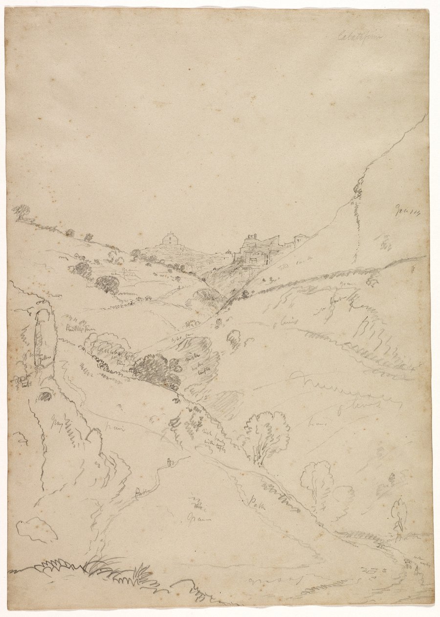 Calatafimi, Sicily, 1842 by Thomas Cole