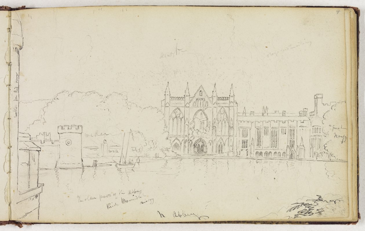 Newstead Abbey, Nottinghamshire, England by Thomas Cole