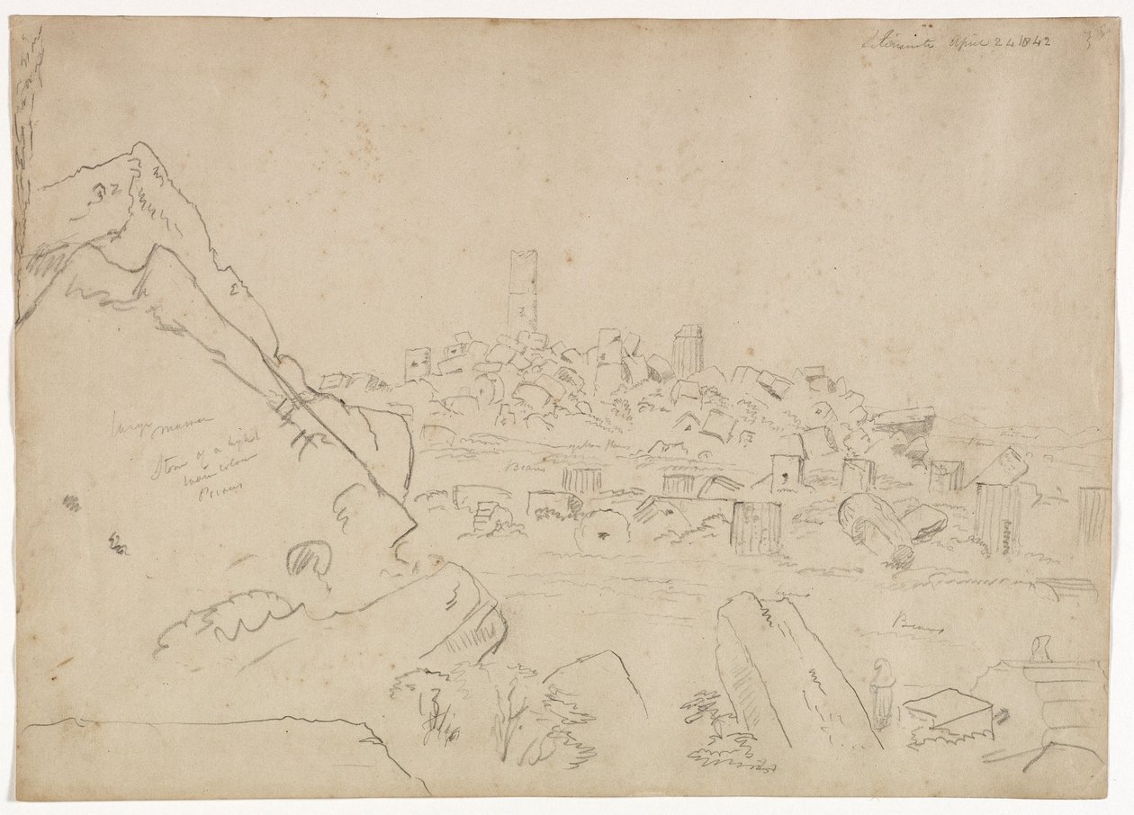 Selinute, Sicily, 1842 by Thomas Cole