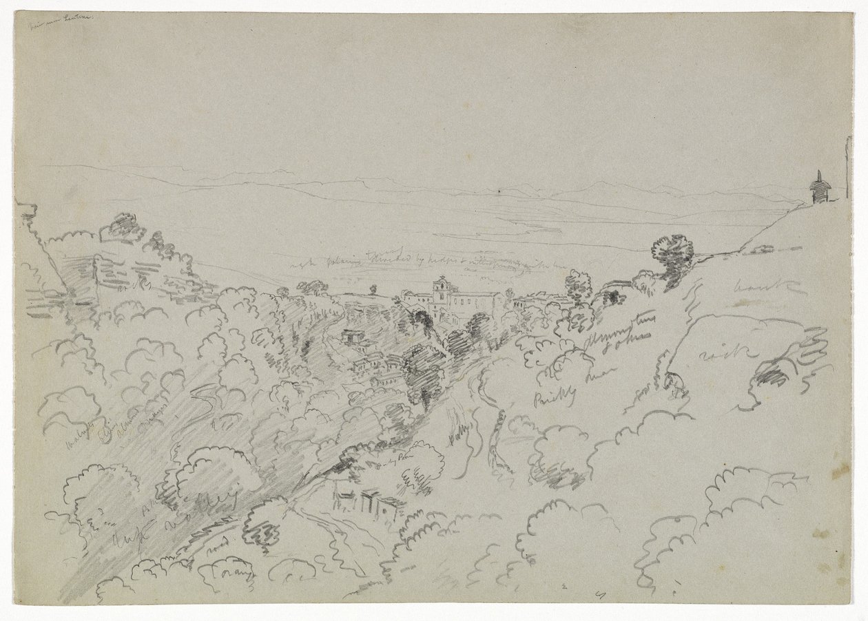 View near Lentini, Sicily, 1842 by Thomas Cole