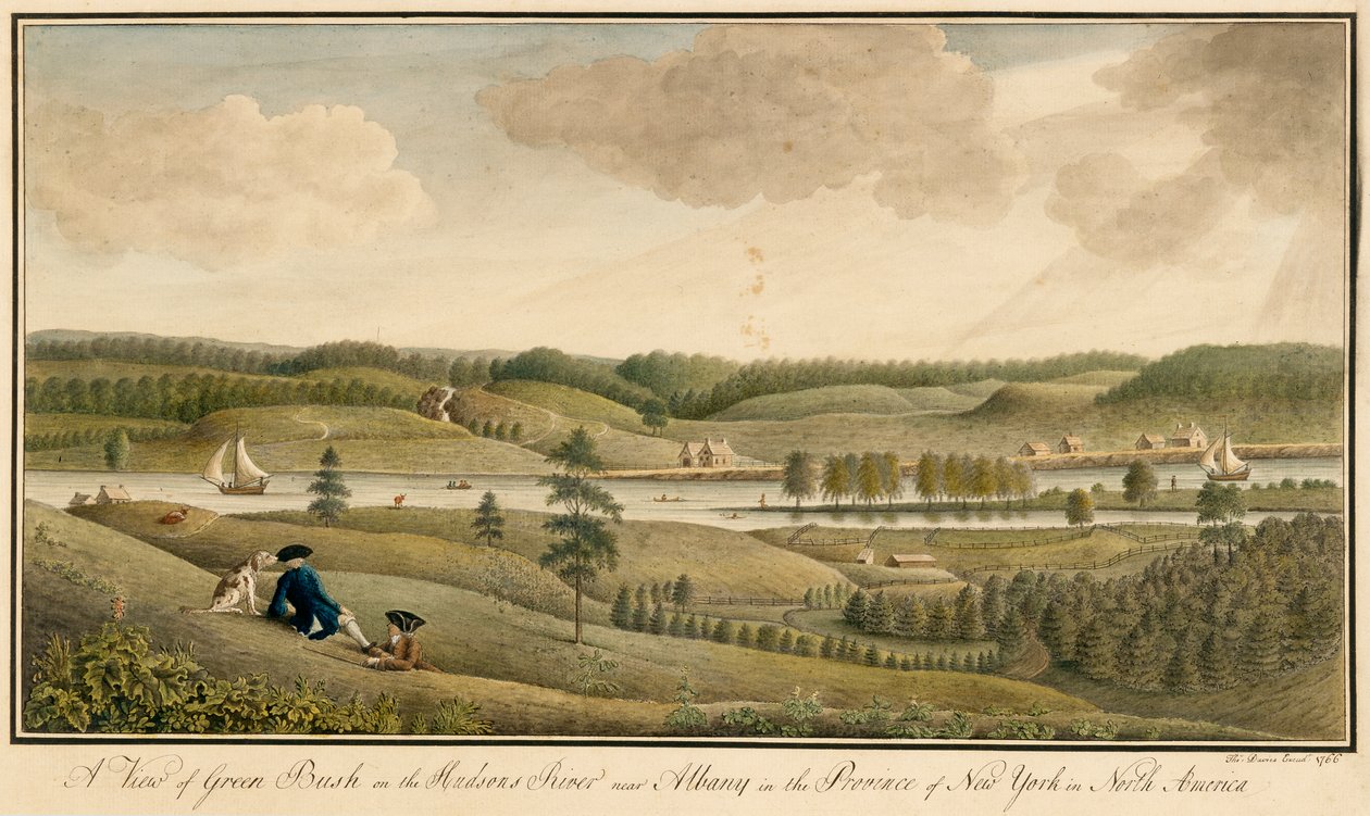 A View of Greenbush on the Hudsons River near Albany, in the Province of New York by Thomas Davies