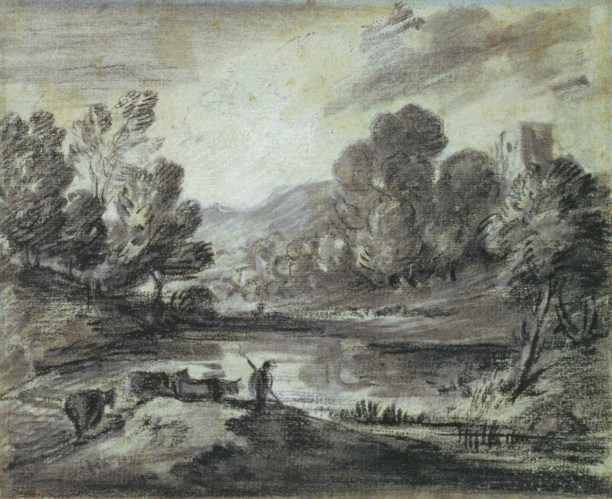 A Hilly Landscape by Thomas Gainsborough