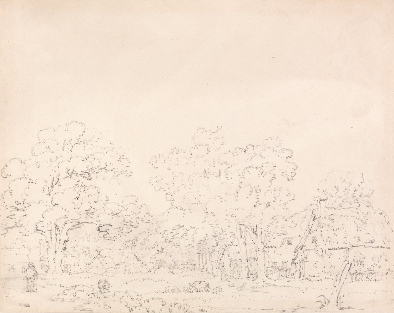 A Village in a Wood by Thomas Girtin